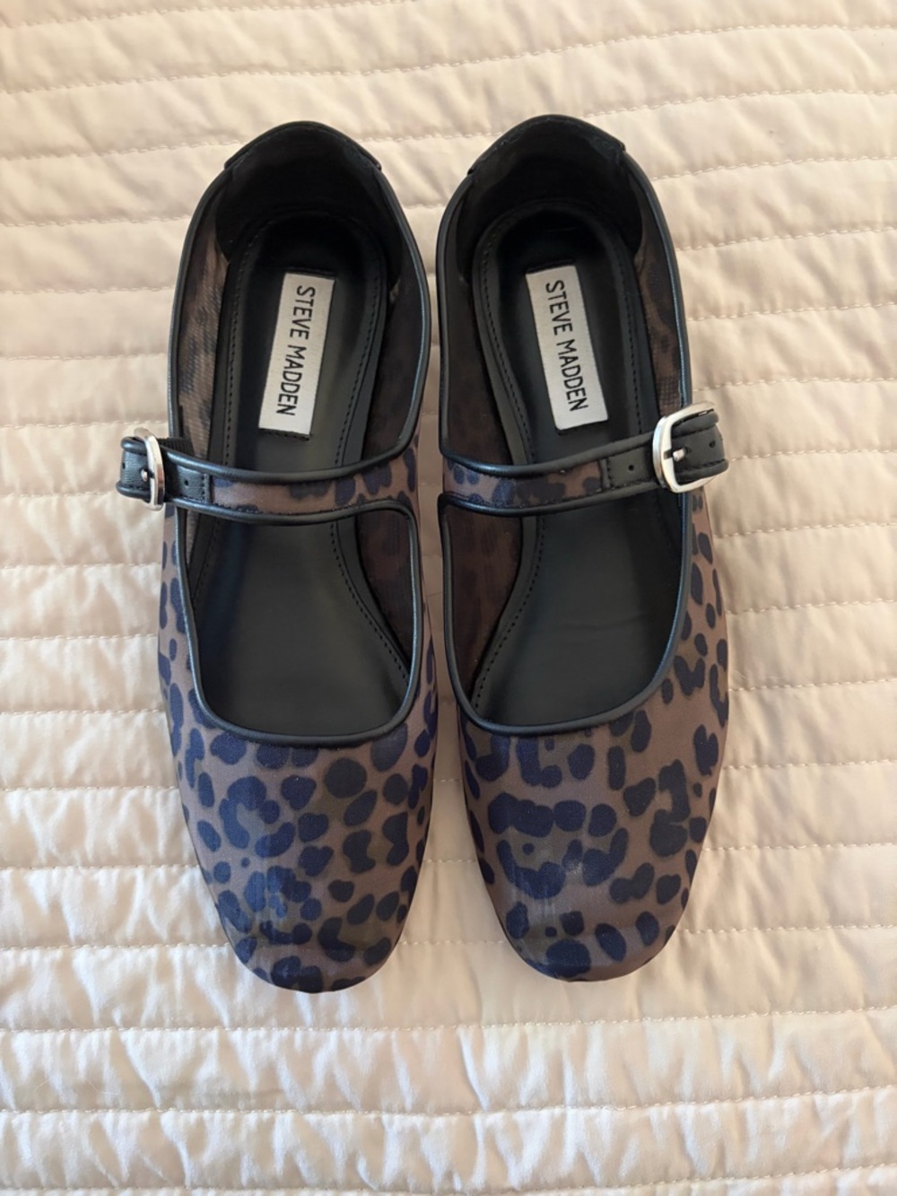 Steve Madden Arlo Leopard Mesh Ballet Flats